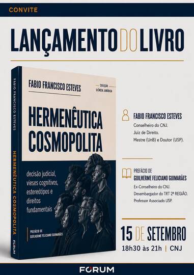 Magistrado lançará livro sobre hermenêutica cosmopolita